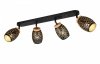 Nowoczesny plafon lampa sufitowa 4-płomienna czarna regulowane tuby klasyczna w stylu orientalnym metalowa drewniany dekor BIDAR R81574080 Rl